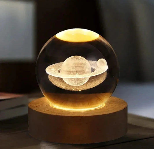 3D Galaxy Crystal Lamp – Premium Aesthetic Night Light