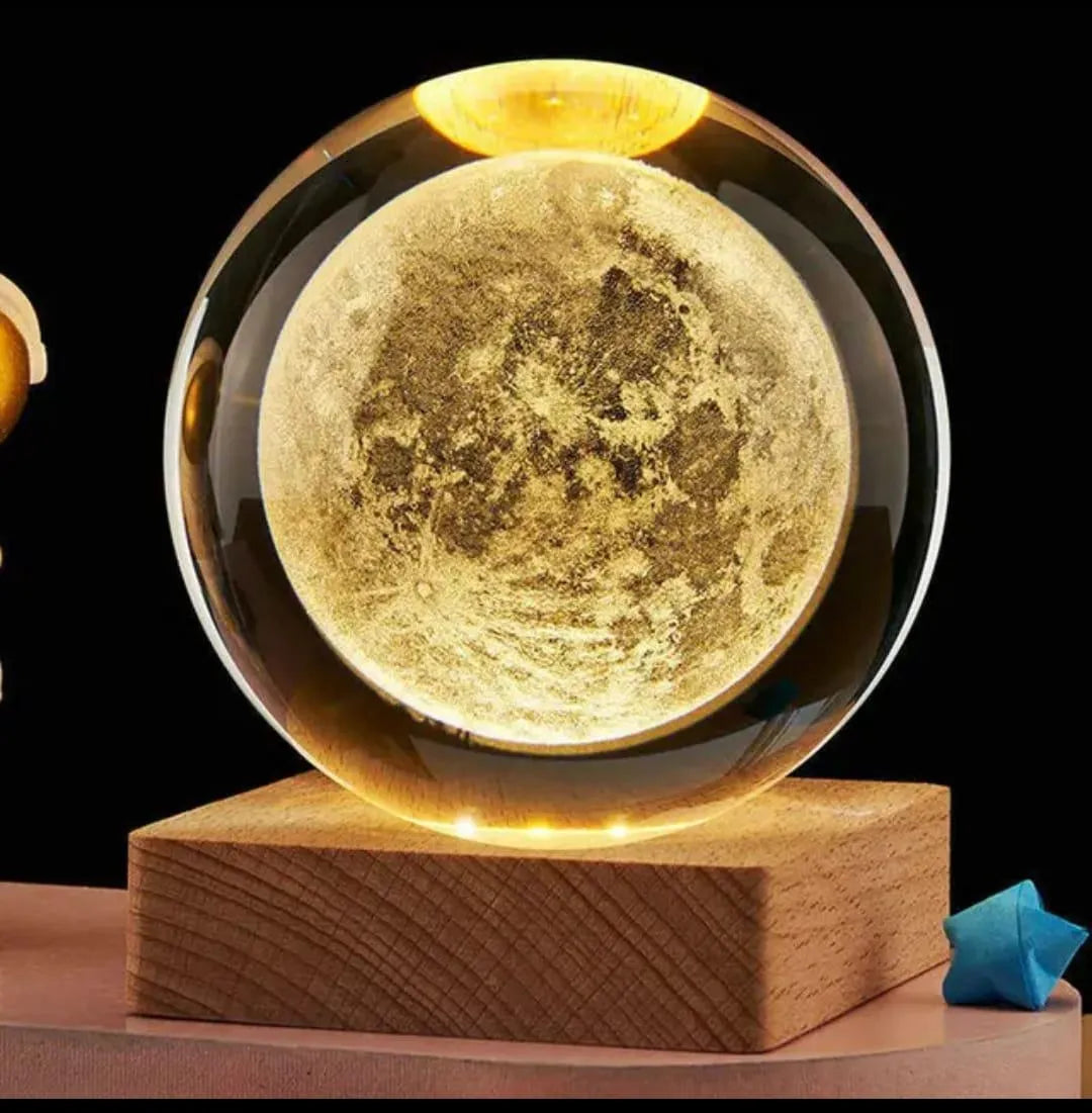 3D Galaxy Crystal Lamp – Premium Aesthetic Night Light