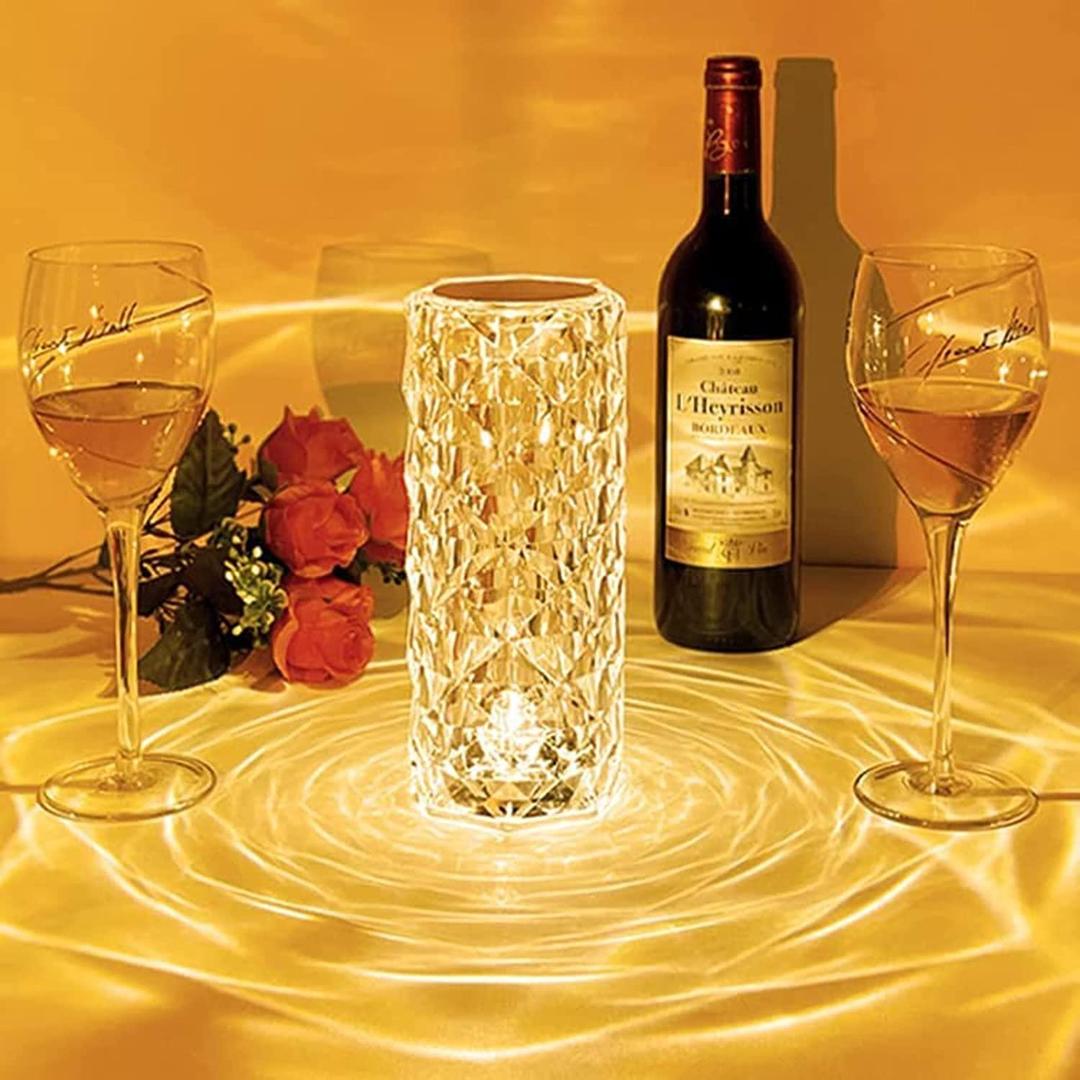 Rechargeable LED Table Lamp White 3cm Remote Control